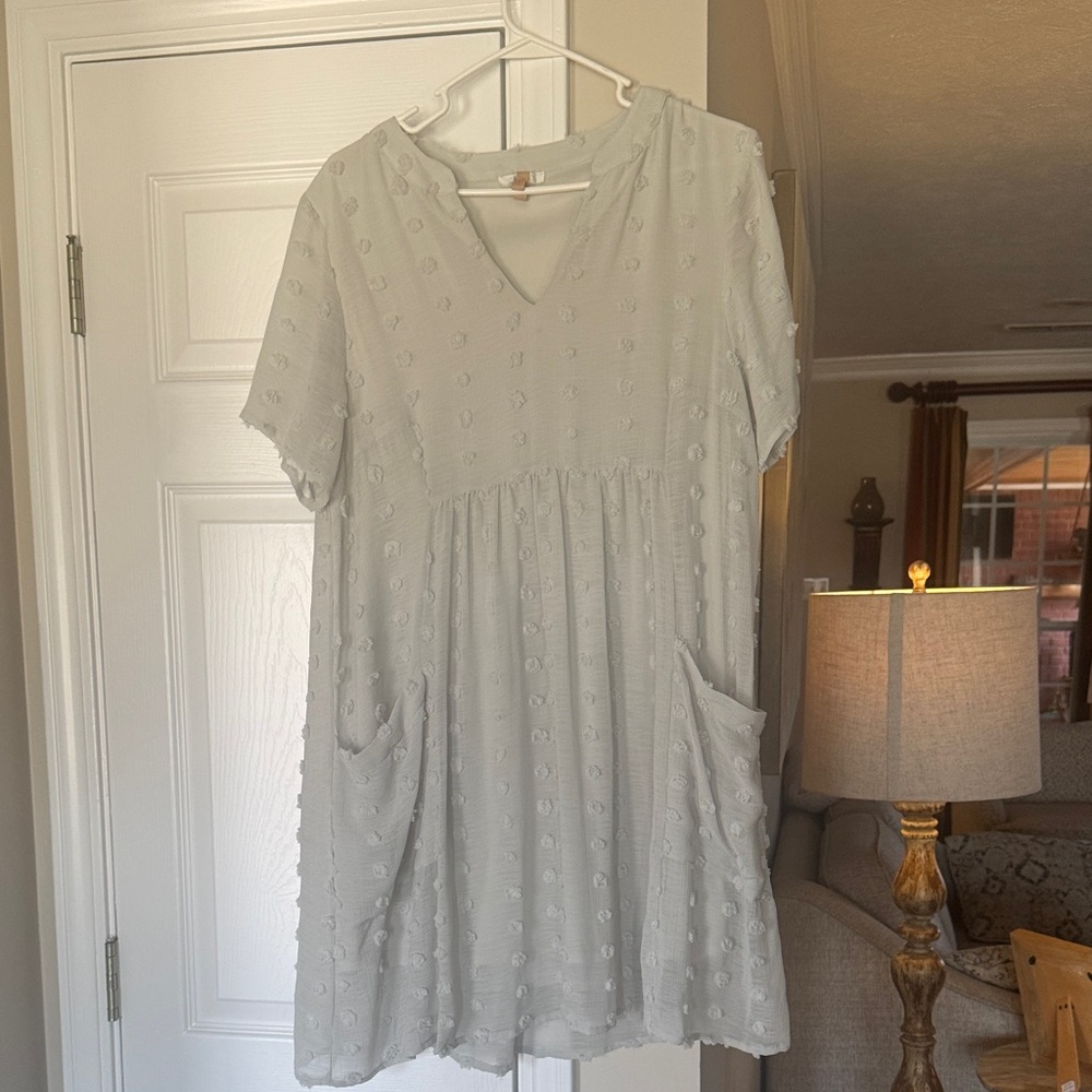 JODIFL Cream Textured Dress